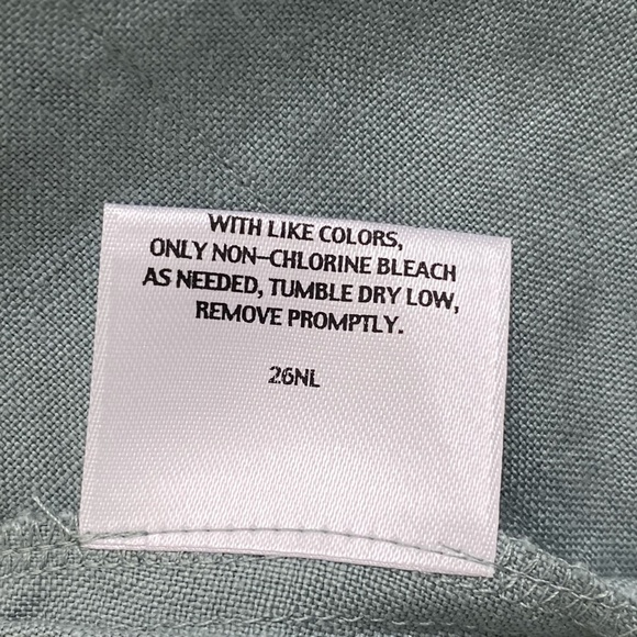 Eileen Fisher Funnel Neck Jacket Spring Linen Petite Small Tarragon Blue Green - Picture 10 of 15